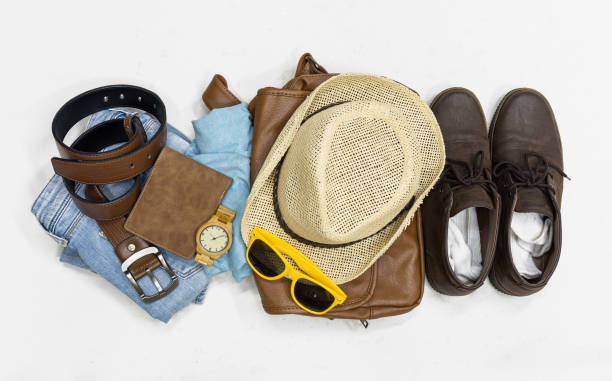 istock Top view summer vintage clothes 898829808