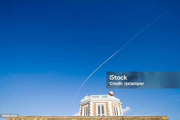 Royal Observatory Greenwich Stock Photo - Download Image Now - Airplane, Blue, Color Image