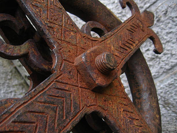 Old rusty cross stock photo