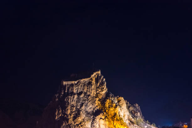 istock View to the ruined forth of Afyonkarahisar during the night 898841896