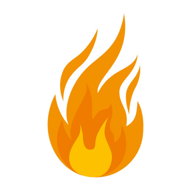 feuer flamme isolierten symbol - flame fire fireball exploding stock-grafiken, -clipart, -cartoons und -symbole