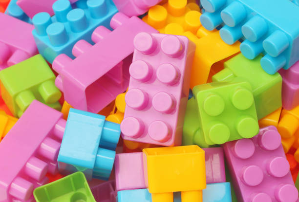 istock Toys building blocks, colorful plastic constructor for children. 898843282
