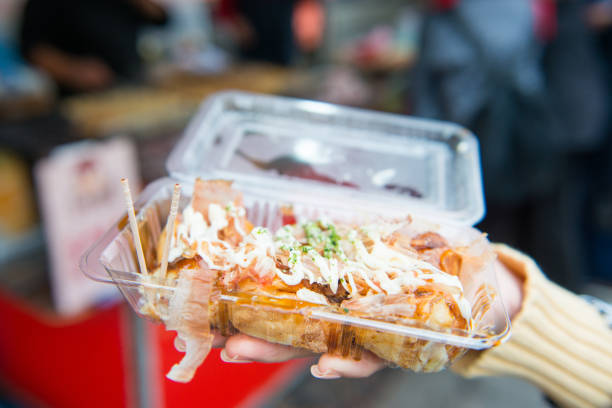 istock Fried octopus dough balls or Takoyaki 898846570