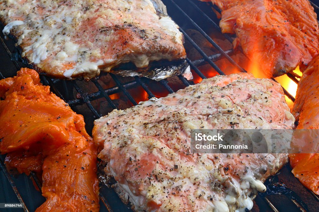 Saumon au Barbecue - Photo de Aliment libre de droits