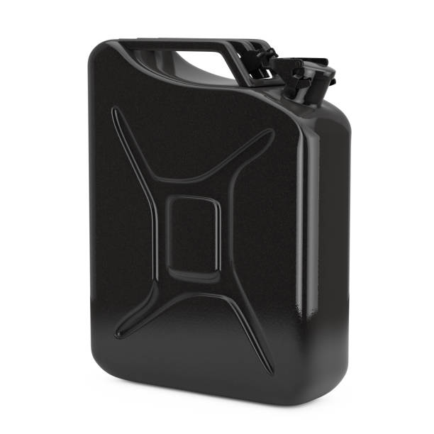 istock Black Metal Jerrycan with Free Space for Yours Design. 3d Rendering 898853958