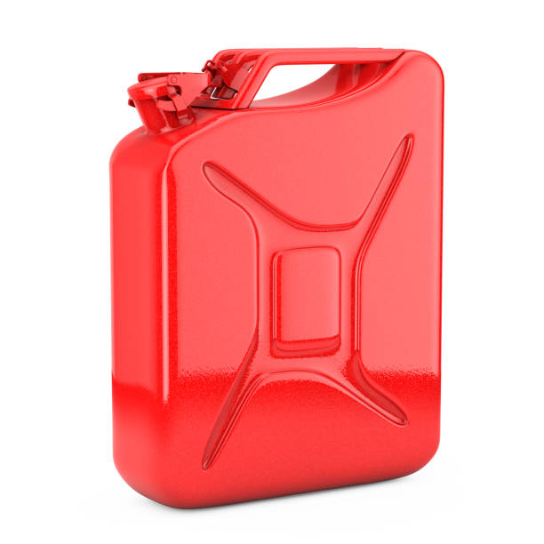 istock Red Metal Jerrycan with Free Space for Yours Design. 3d Rendering 898853966