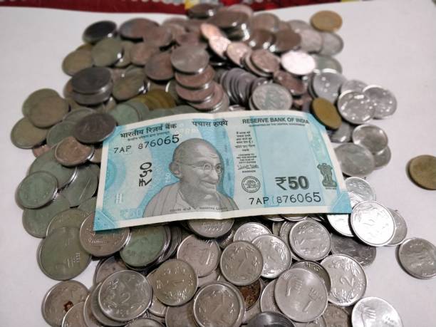 istock Indian Currency Coins and Rupees 898856390