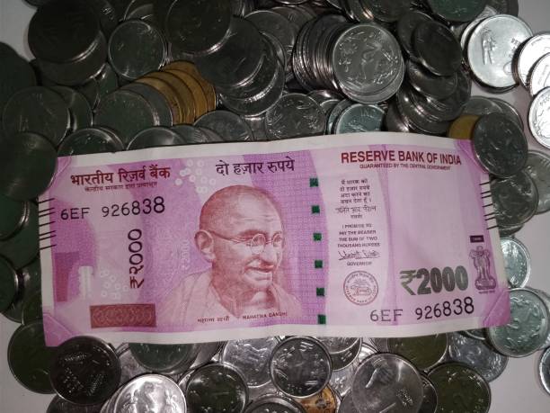 istock Indian Currency Coins and Rupees 898856486