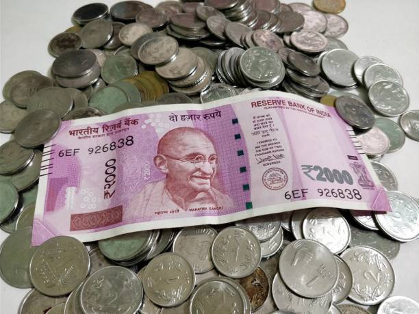 istock Indian Currency Coins and Rupees 898856492