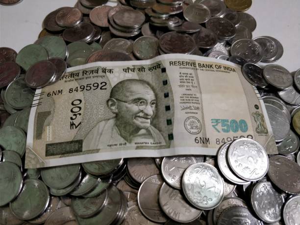 istock Indian Currency Coins and Rupees 898856544
