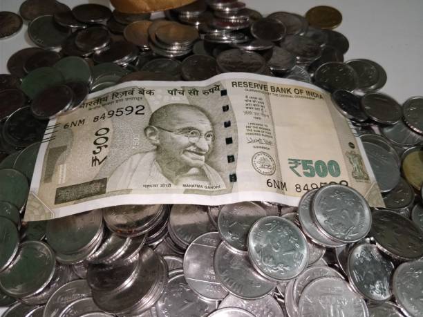 istock Indian Currency Coins and Rupees 898856590