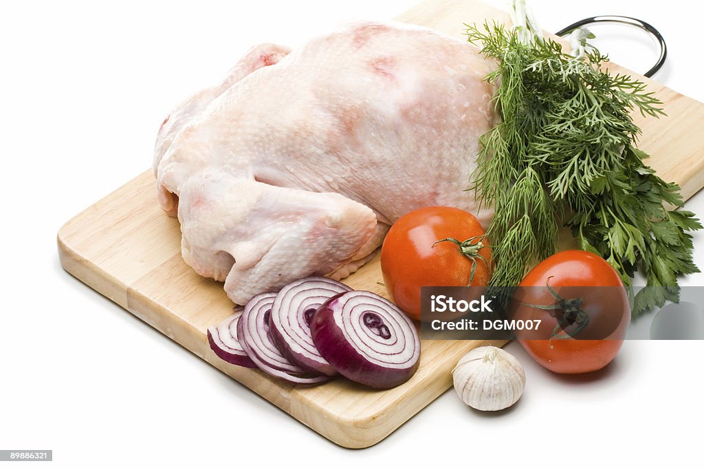 Pollo fresco y verduras - Foto de stock de Ajo libre de derechos