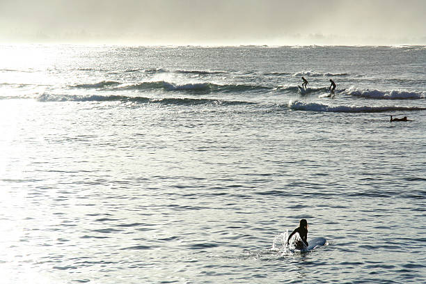 Surf At Sunset 2 stock photo