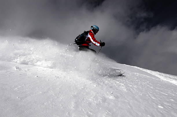 Skiing stock photo