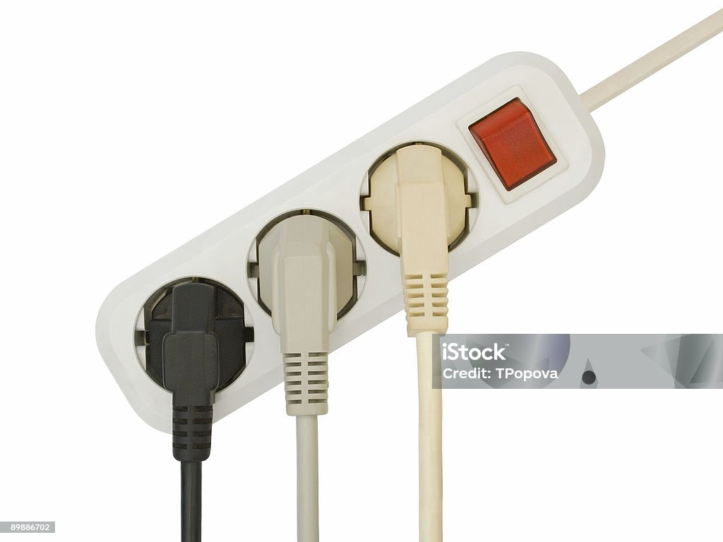 Fichas eléctrico ligado - Royalty-free Interruptor Foto de stock