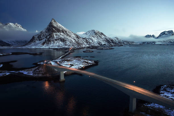 istock Olstind Mount and bridges. Lofoten islands, Norway 898869082
