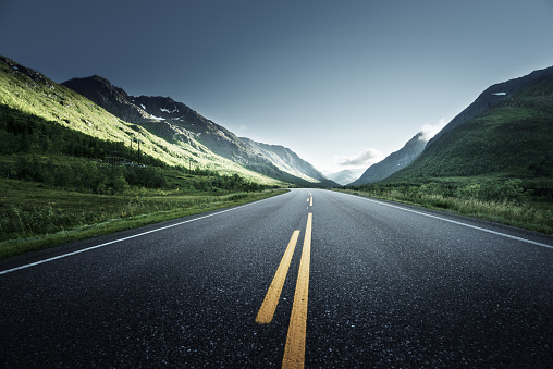 Road in Norway mountains