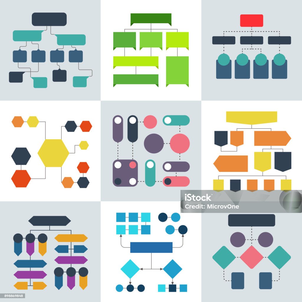 Structural flow diagrams, flowcharts and flowing process structures. Vector infographics elements Structural flow diagrams, flowcharts and flowing process structures. Vector infographics elements structure process, diagram and flowchart illustration Flow Chart stock vector