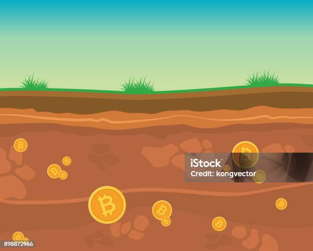 Bitcoin Design Description Bitcoin Cryptocurrency Style Design Collection Stock Illustration ...