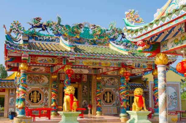 istock colorful chinese shrine in Sukhothai, Thailand 898873672