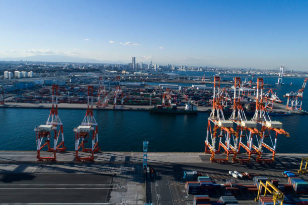 istock Drone shooting. Harbor, overhead view, sea. 898877874