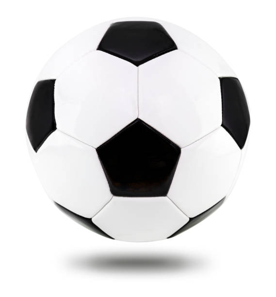 istock Soccer ball floating on white 898878424