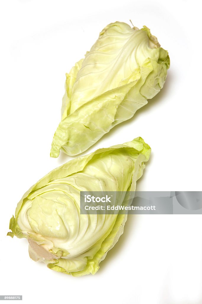 Baby cabbages isolated on a white background.  Cabbage Stock Photo