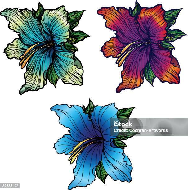 Разноцветный Азалия Цветы — стоковая векторная графика и другие изображения на тему Азалия - Азалия, Ар-нуво, Без людей