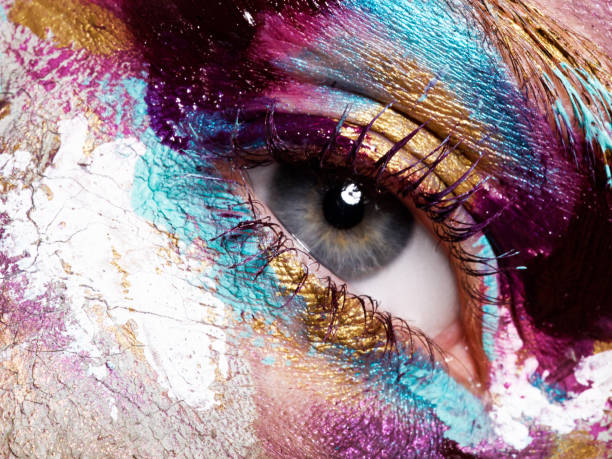 istock Beauty, cosmetics and makeup. Bright creative make-up 898886788