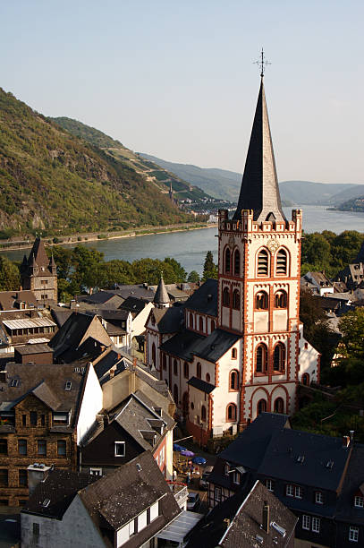 istock Church Towering Over Bacharach Germany 89888847