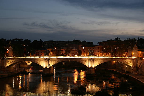 istock Vittorio Emanuele II Bridge at night. Rome. 89888984