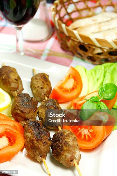 Spiedino Cena - Fotografie stock e altre immagini di Agnello - Carne - Agnello - Carne, Alimentazione sana, Alla griglia