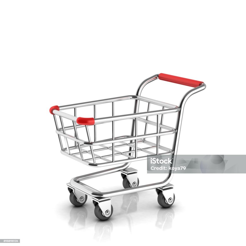 Shopping cart 3d icône isolé illustration - Photo de Caddie libre de droits