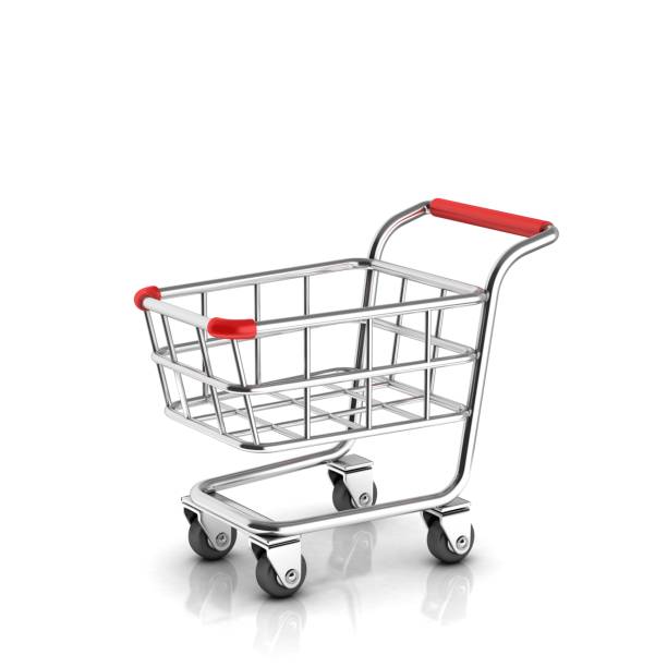 Shopping cart 3d icon isolated illustration