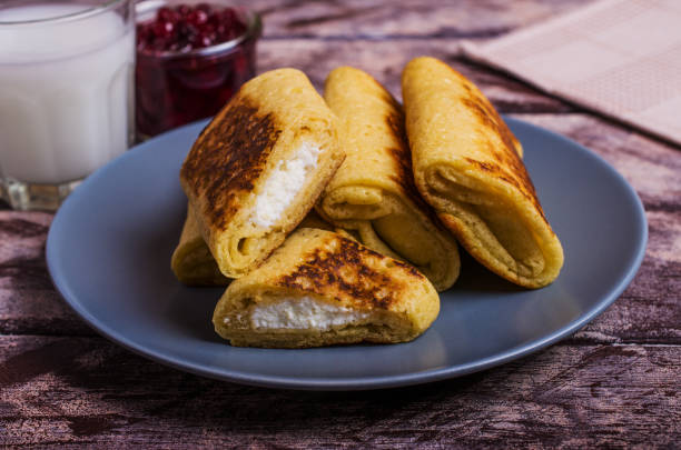 istock Pancakes with white filling 898898552