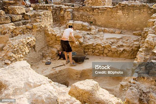 Aluno Arqueólogo Na Grécia - Fotografias de stock e mais imagens de Arqueólogo - Arqueólogo, Arqueologia, Arruinado