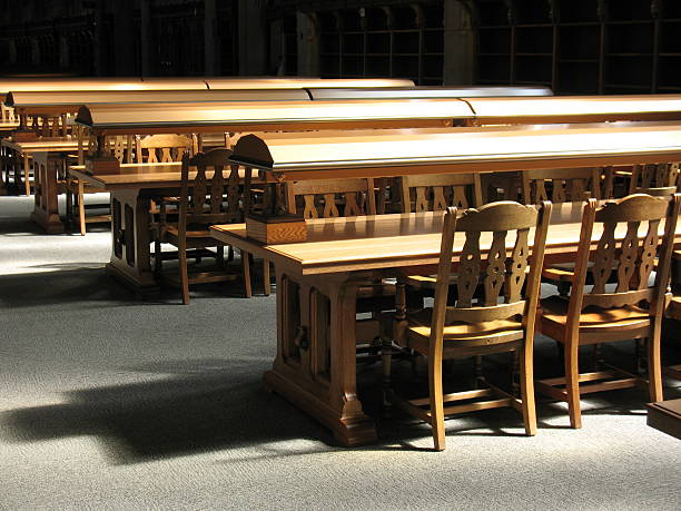 istock Series of wood tables and chairs 89890326