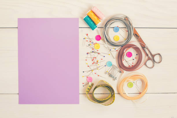 istock Sewing accessories and blank paper 898907160