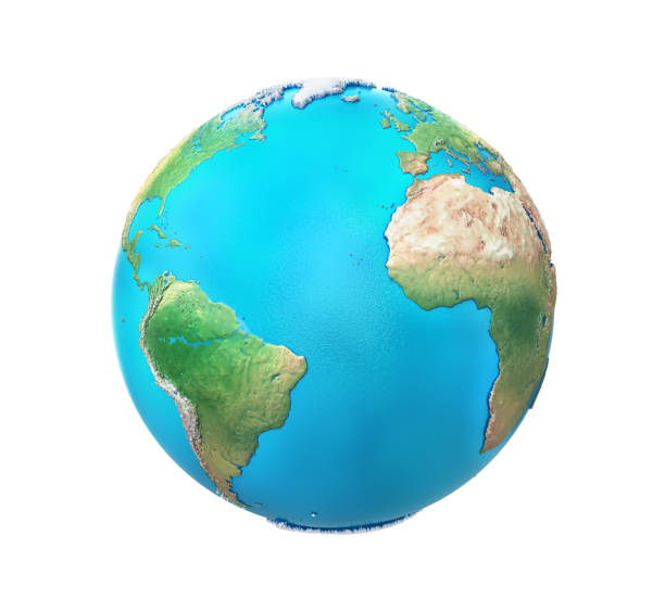 istock Planet with relief isolated on a white background. 3d illustration 898910750