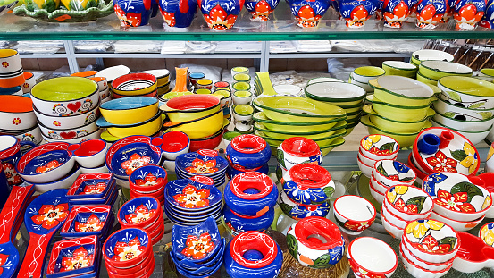 Spanish or Portugisian pottery with typical colorful pattern