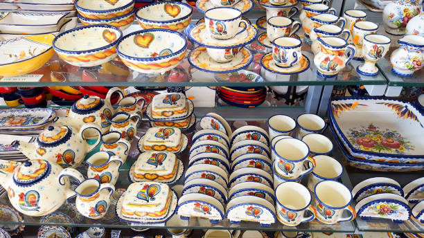 istock Spanish or Portugisian souvenir pottery with typical colorful pattern 898916838