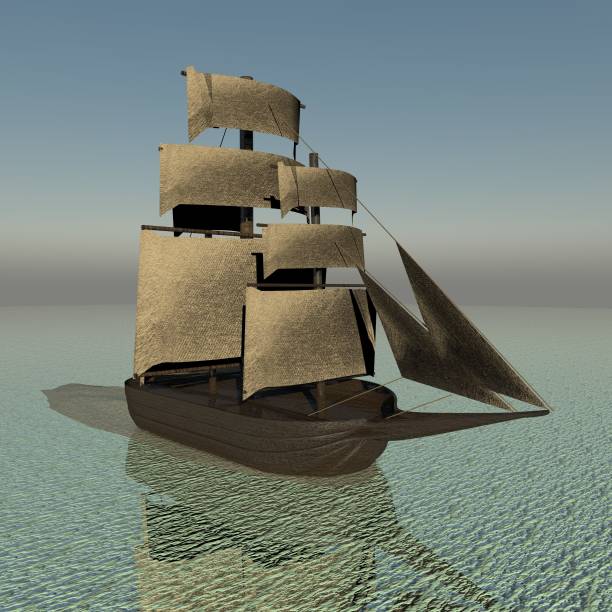 istock Sailing ship on the sea 898917144