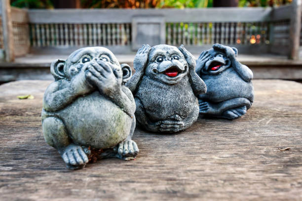 istock Three monkey,close up of hand small statues 898921174