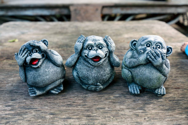 istock Three monkey,close up of hand small statues 898921182