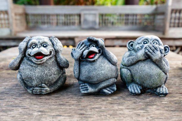 istock Three monkey,close up of hand small statues 898921184