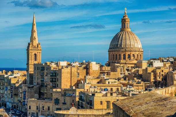 istock Valletta, Malta: aerial view from city walls 898923510