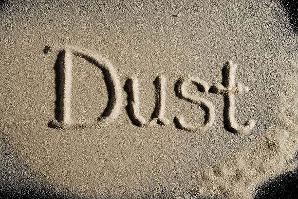 istock Word dust on sandy background handwritten strong 89892769