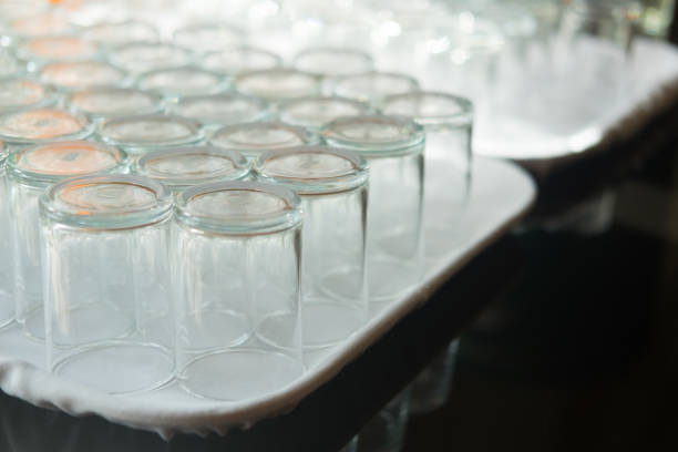 istock Many empty glasses ready to use in hotel 898932090