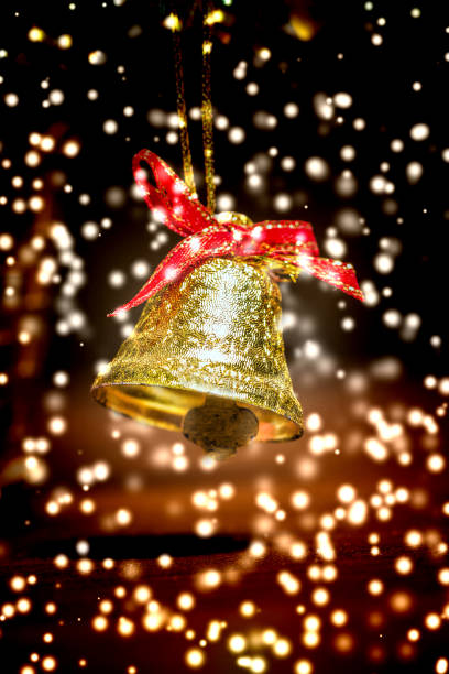 istock Toys and decorative bell on the Christmas tree 898934396