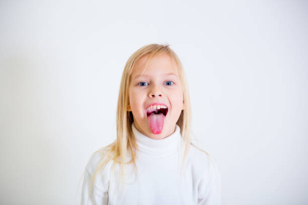 Portrait of emotional kids on white background
